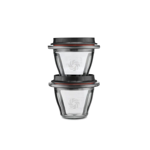 Juego de 2 vasos pequeños Vitamix serie Ascent + base cuchillas - 225 ml