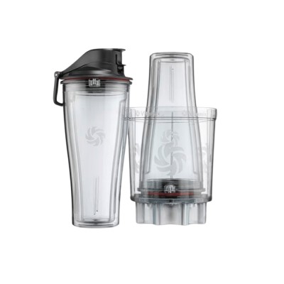 Conjunto de 2 copos 600 ml + adaptador com lâminas