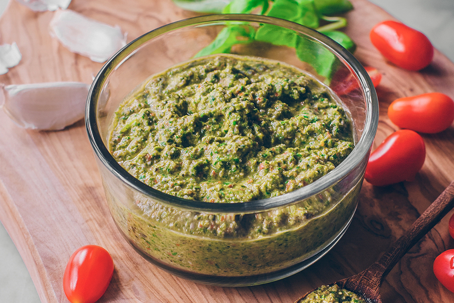 Pesto con tomate y almendras Recetas Vitamix