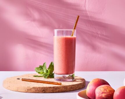 Batido de melancia e pêssego