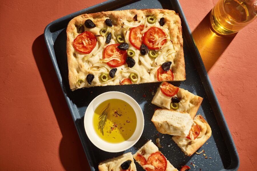 focaccia italiana com cebola