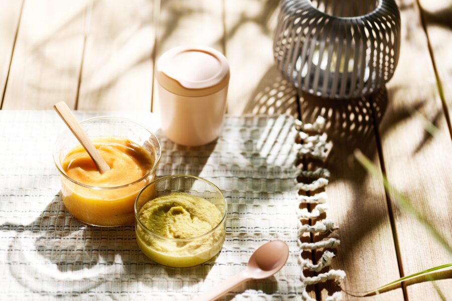 papinhas de frutas nutritivas