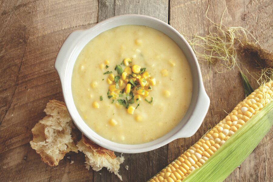 sopa de milho e batata