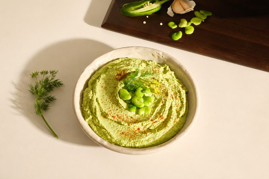 hummus de fava primaveril hummus de fava primaveril